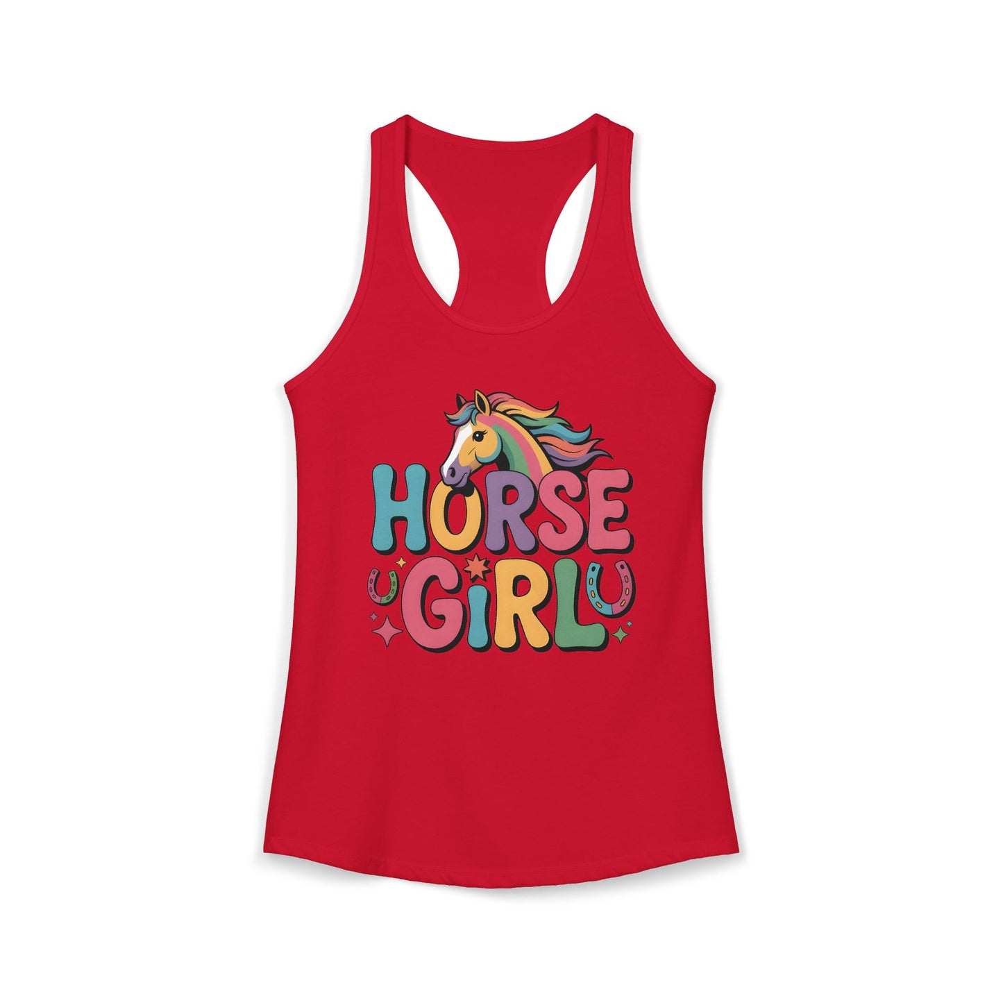 Limited Edition Cute Horse Girl Women's Ideal Racerback Tank