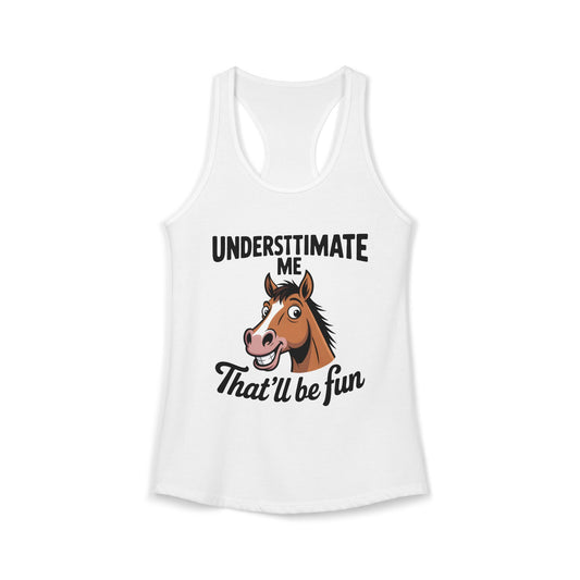 Cute Funny Horse Lover Horse Women's Ideal Racerback Tank