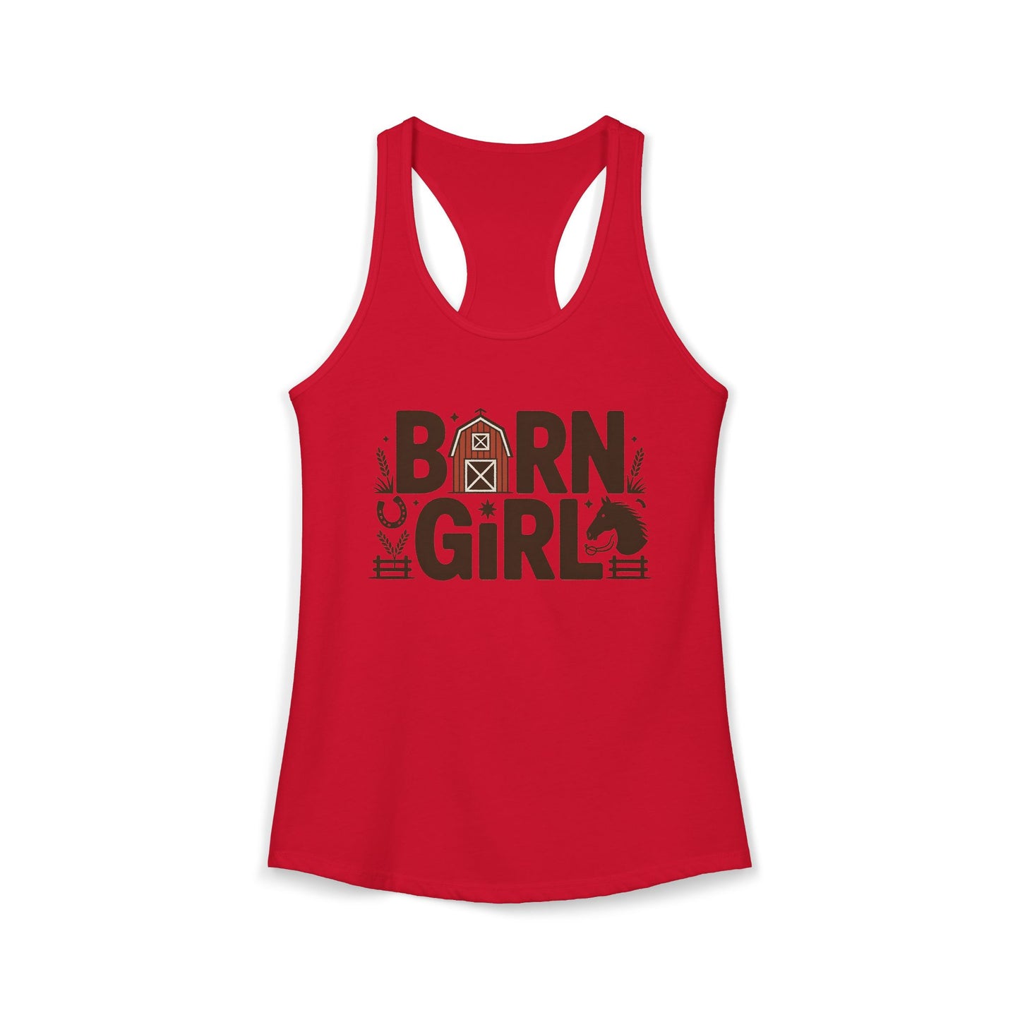 Beautiful Barn Girl Horse Girl Women's Ideal Racerback Tank