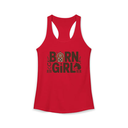 Beautiful Barn Girl Horse Girl Women's Ideal Racerback Tank
