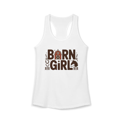 Beautiful Barn Girl Horse Girl Women's Ideal Racerback Tank