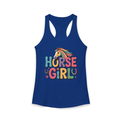 Limited Edition Cute Horse Girl Women's Ideal Racerback Tank