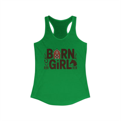 Beautiful Barn Girl Horse Girl Women's Ideal Racerback Tank