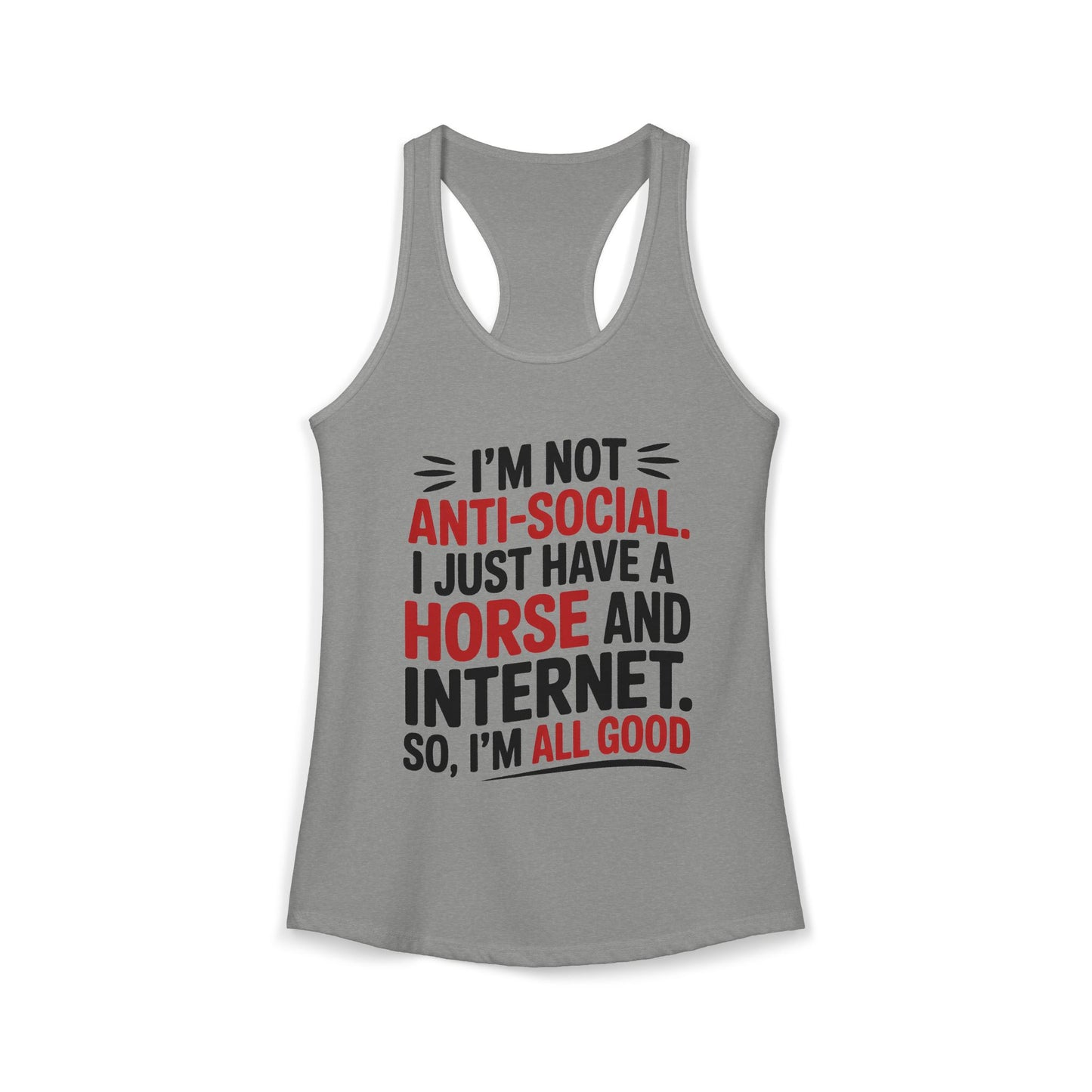 Cool Savage Horse Lover For Equestrian Women's Ideal Racerback Tank