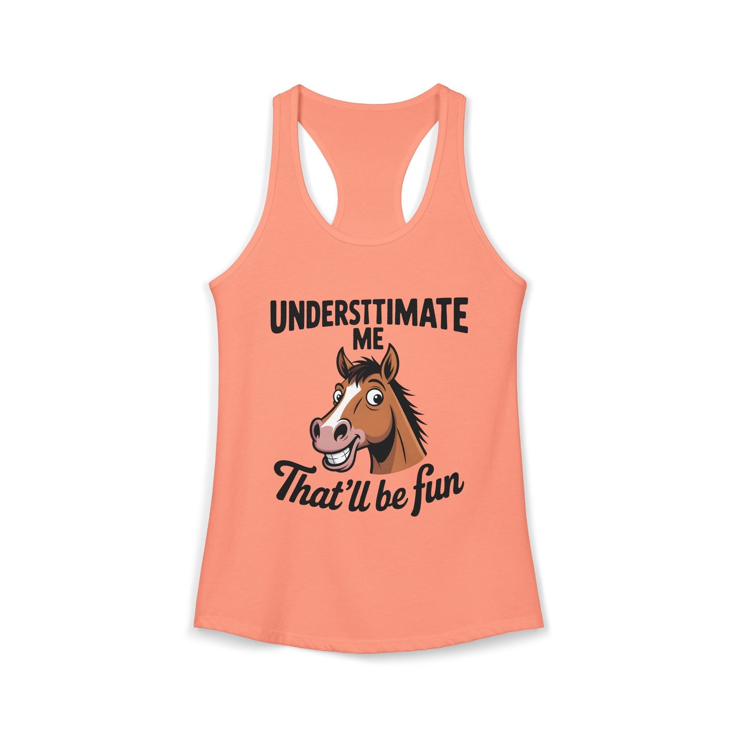Cute Funny Horse Lover Horse Women's Ideal Racerback Tank