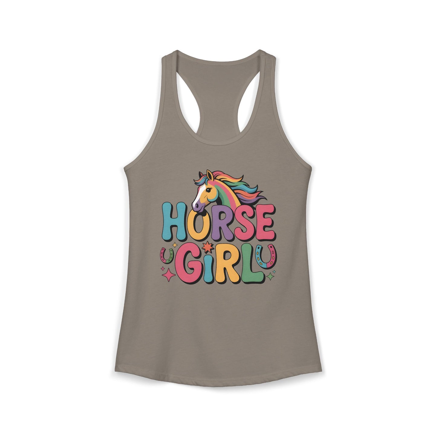 Limited Edition Cute Horse Girl Women's Ideal Racerback Tank