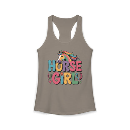 Limited Edition Cute Horse Girl Women's Ideal Racerback Tank