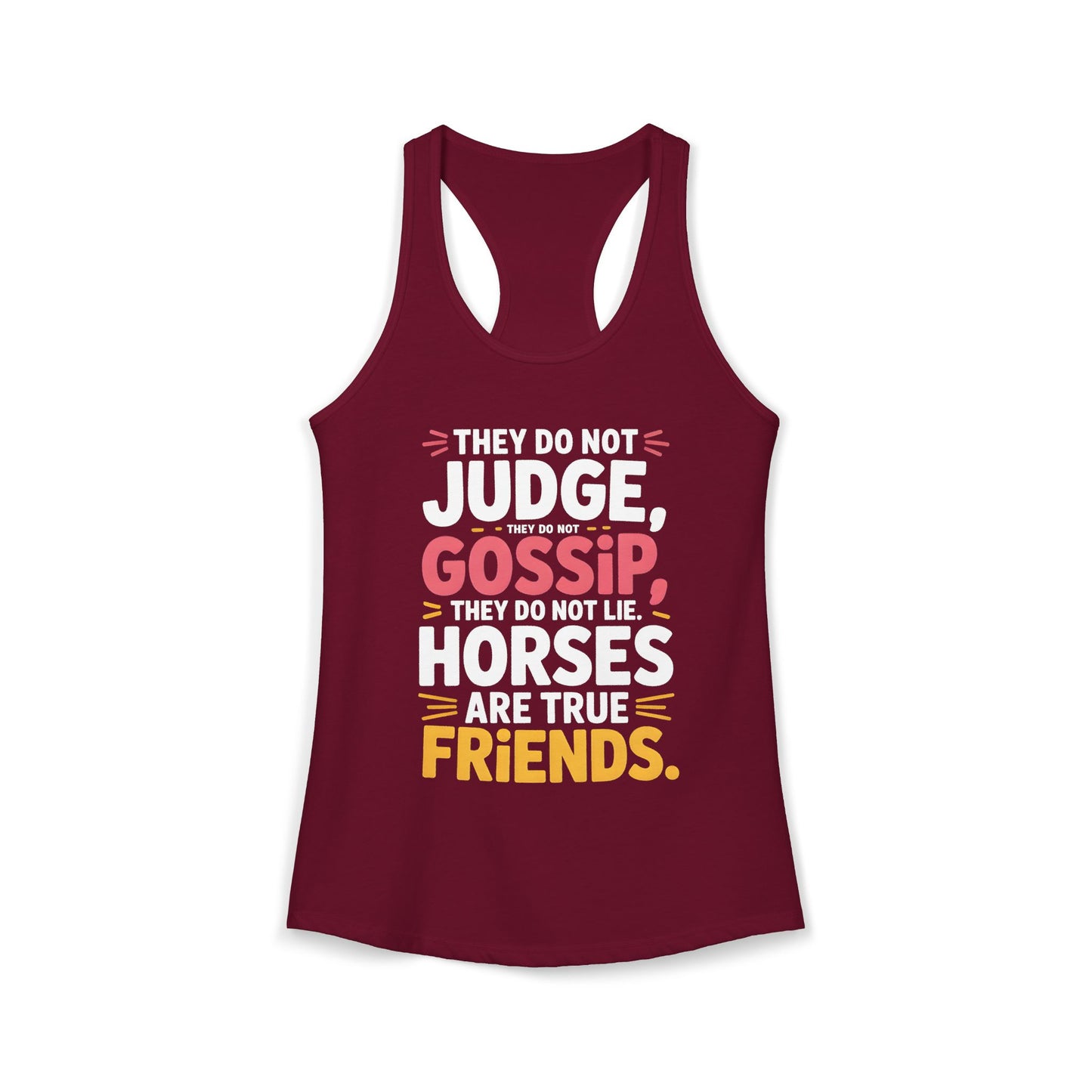 Horses Are True Friends For Cowgirl Women's Ideal Racerback Tank