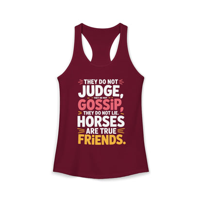 Horses Are True Friends For Cowgirl Women's Ideal Racerback Tank