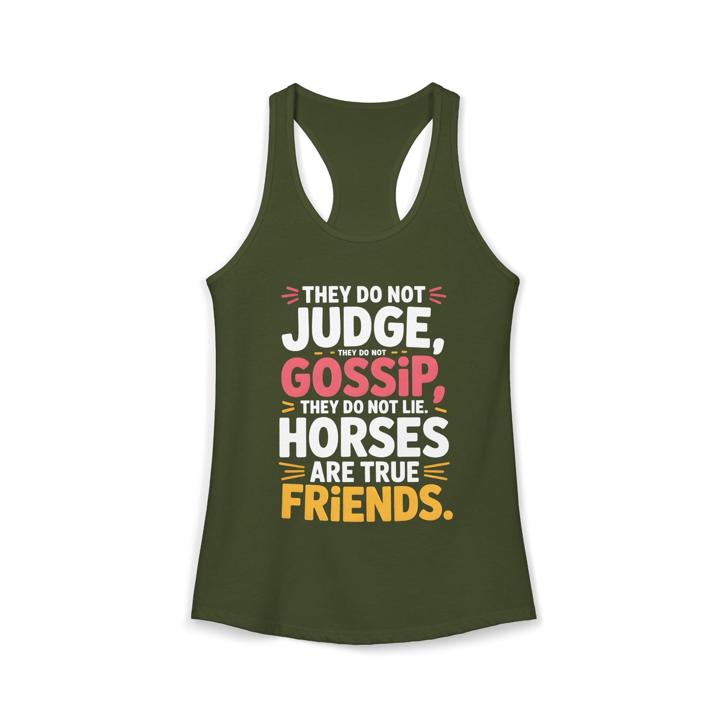 Horses Are True Friends For Cowgirl Women's Ideal Racerback Tank