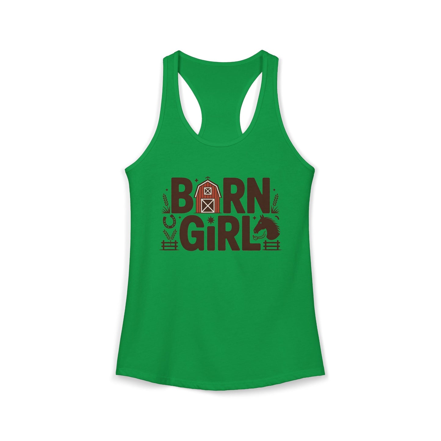 Beautiful Barn Girl Horse Girl Women's Ideal Racerback Tank