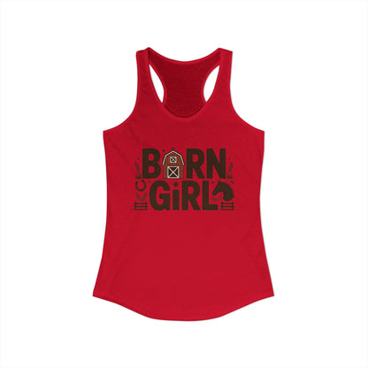 Beautiful Barn Girl Horse Girl Women's Ideal Racerback Tank