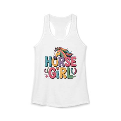 Limited Edition Cute Horse Girl Women's Ideal Racerback Tank