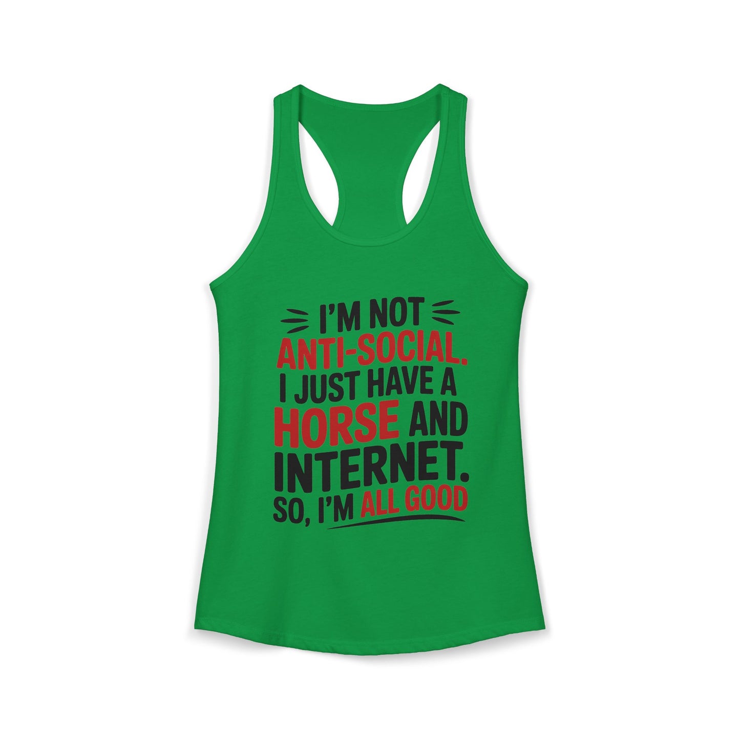 Cool Savage Horse Lover For Equestrian Women's Ideal Racerback Tank
