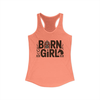 Beautiful Barn Girl Horse Girl Women's Ideal Racerback Tank
