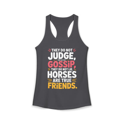 Horses Are True Friends For Cowgirl Women's Ideal Racerback Tank