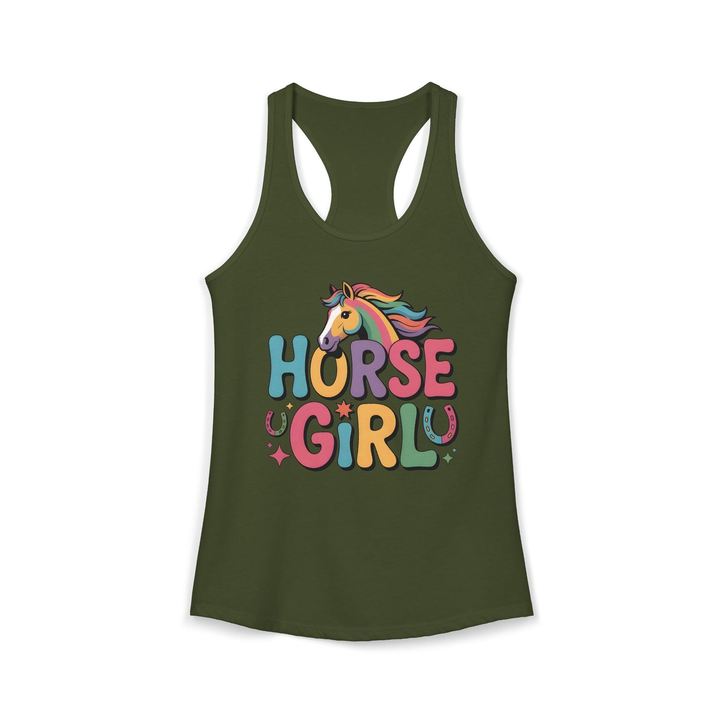 Limited Edition Cute Horse Girl Women's Ideal Racerback Tank