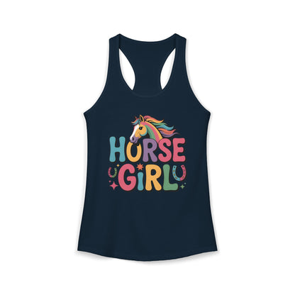 Limited Edition Cute Horse Girl Women's Ideal Racerback Tank