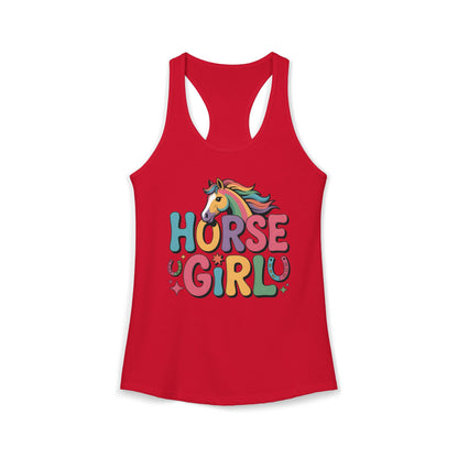 Limited Edition Cute Horse Girl Women's Ideal Racerback Tank