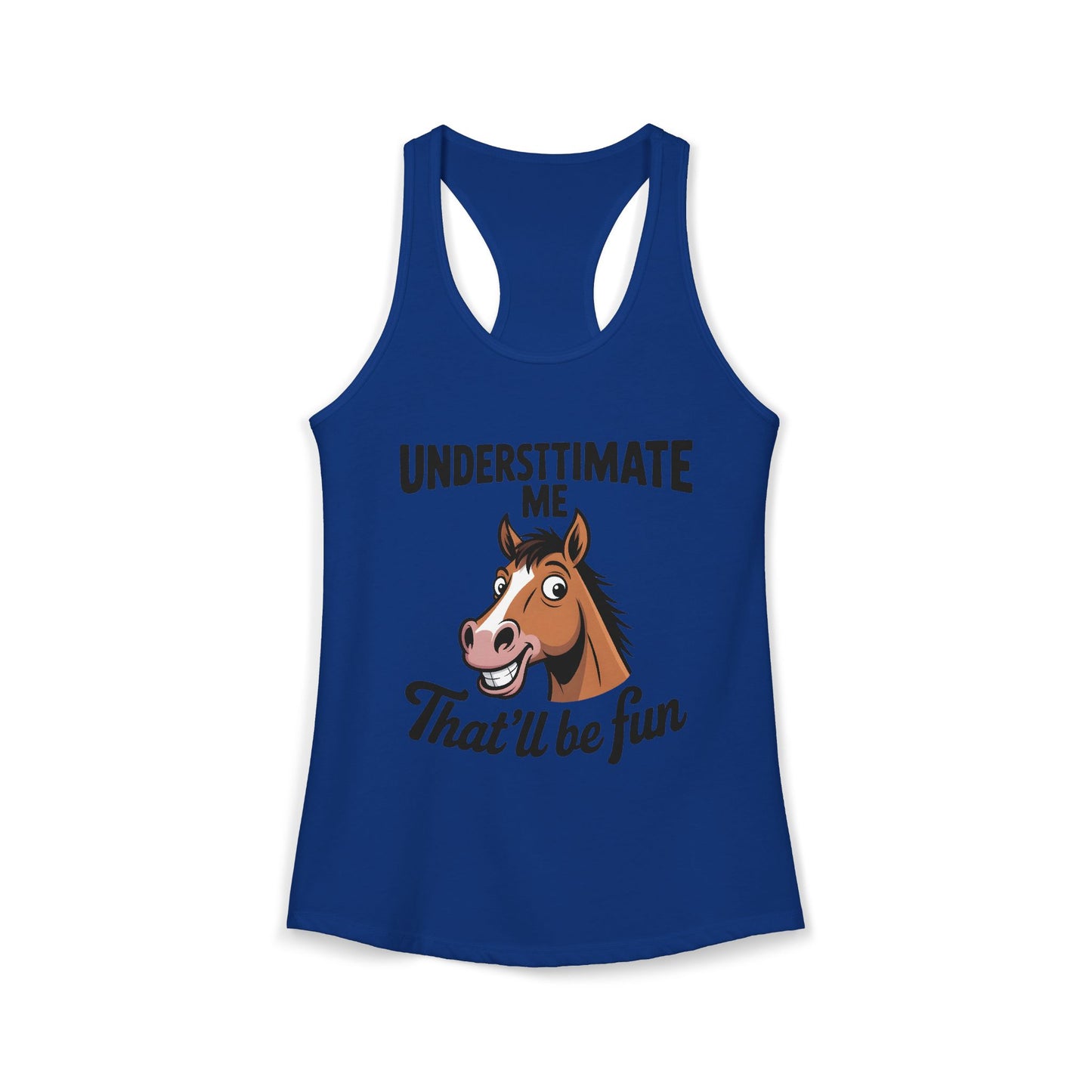 Cute Funny Horse Lover Horse Women's Ideal Racerback Tank