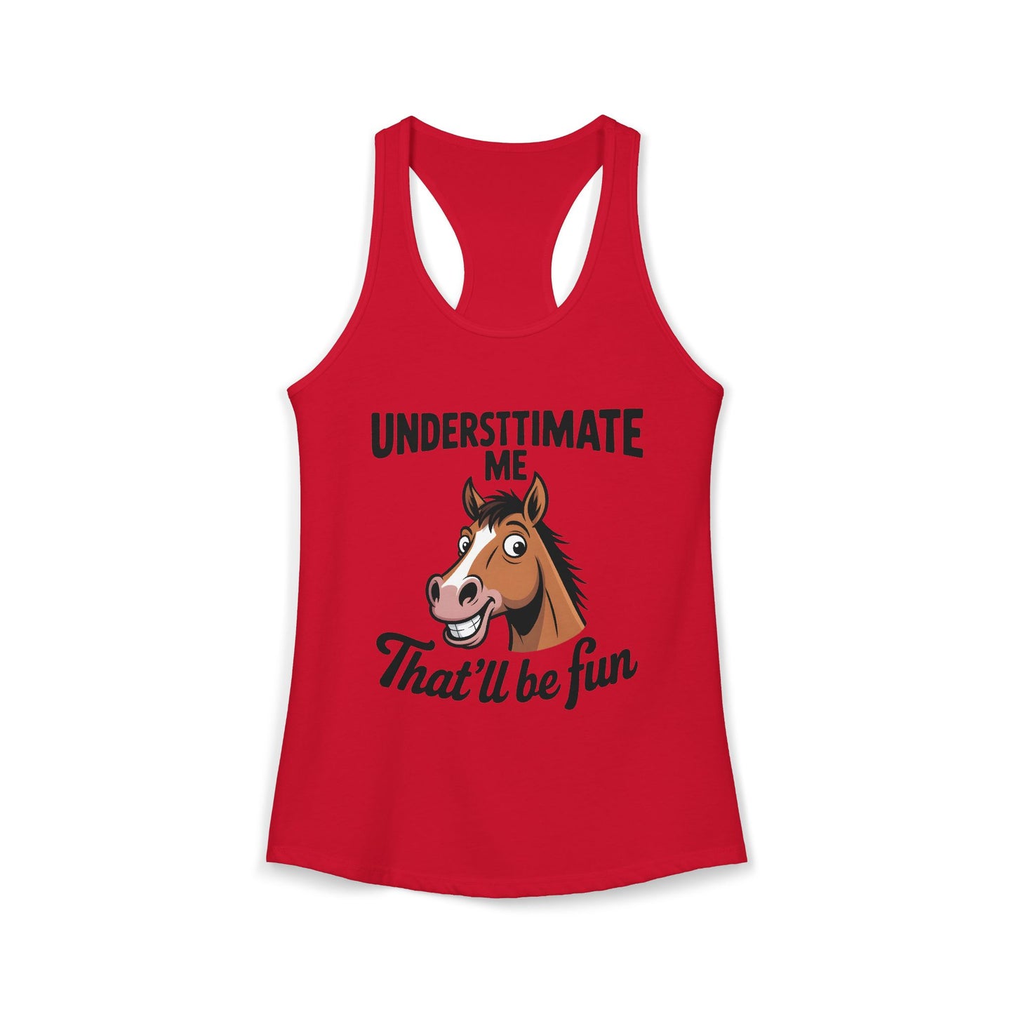 Cute Funny Horse Lover Horse Women's Ideal Racerback Tank