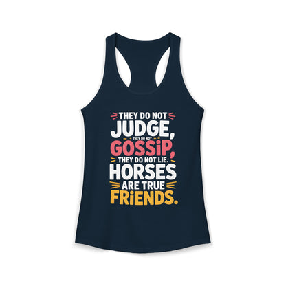 Horses Are True Friends For Cowgirl Women's Ideal Racerback Tank