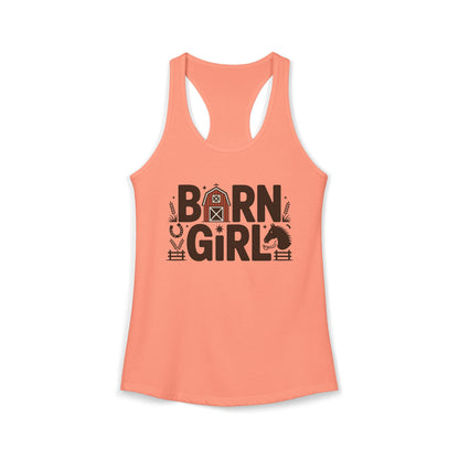 Beautiful Barn Girl Horse Girl Women's Ideal Racerback Tank